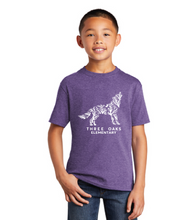 Core Cotton Tee (Youth & Adult) / Heather Purple / Three Oaks Elementary School