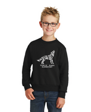 Fleece Crewneck Sweatshirt (Youth & Adult) / Black / Three Oaks Elementary School