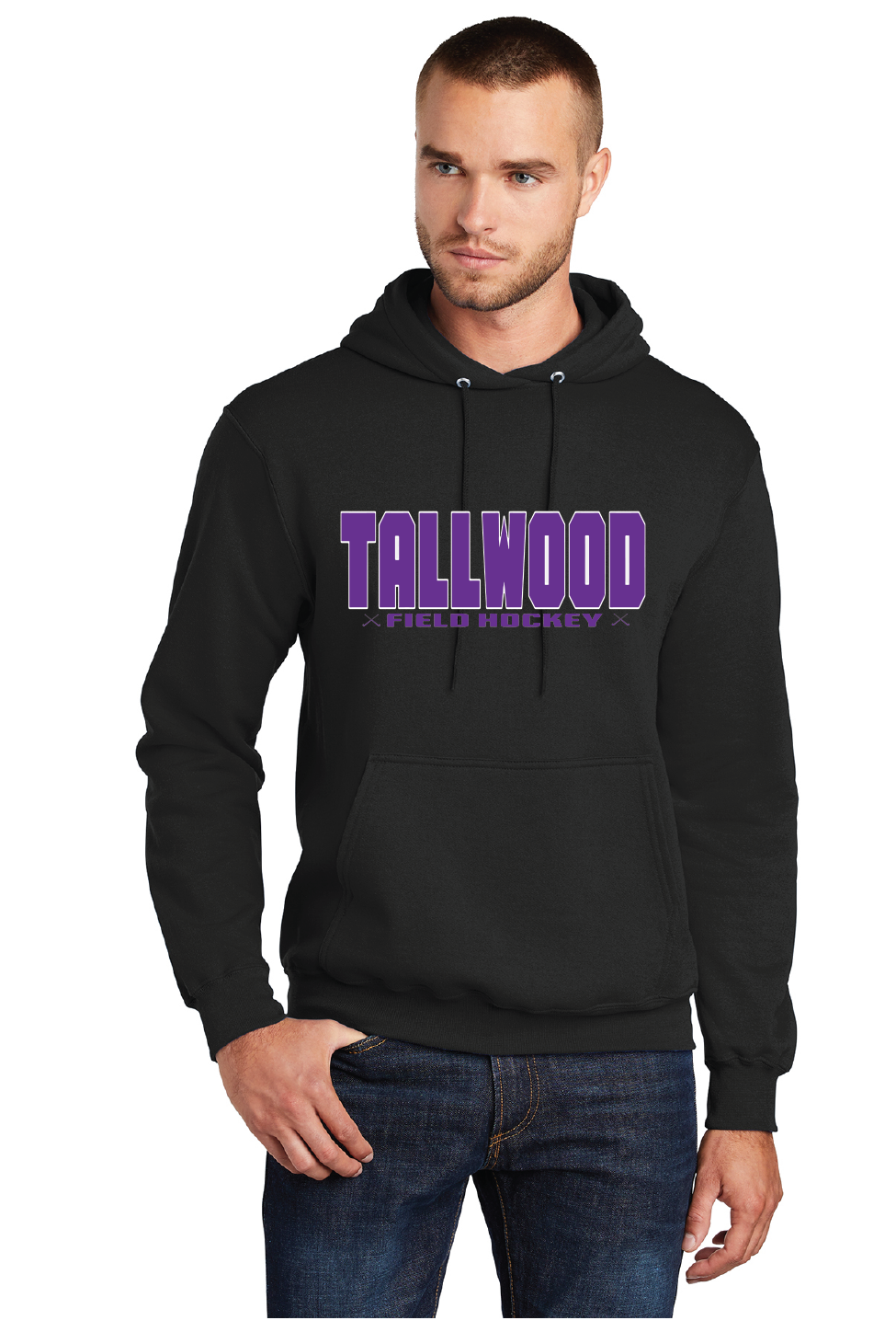 Core Fleece Pullover Hooded Sweatshirt / Black / Tallwood High School Field Hockey