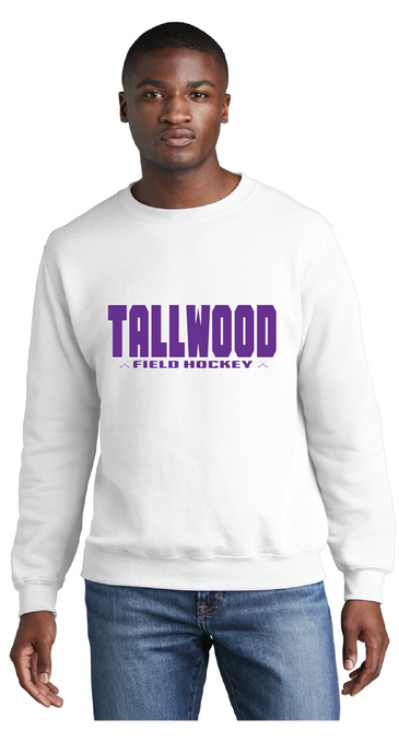 Core Fleece Crewneck Sweatshirt / White / Tallwood High School Field Hockey