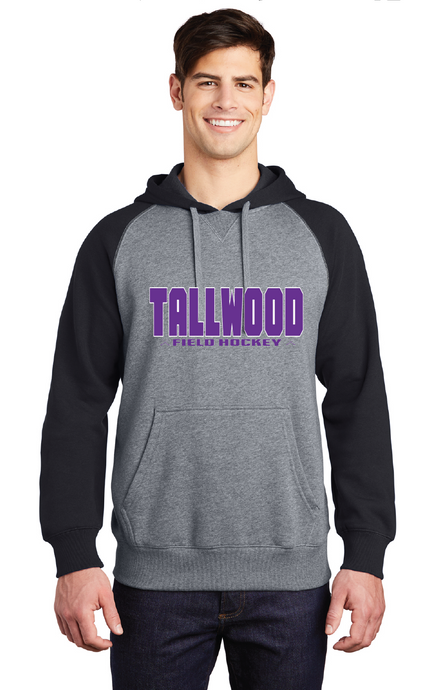 Raglan Colorblock Pullover Hooded Sweatshirt / Black / Tallwood High School Field Hockey