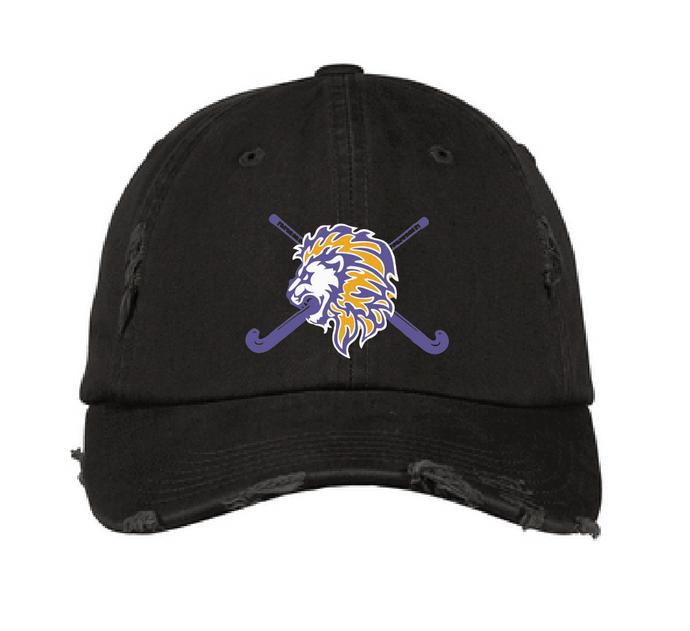 Distressed Trucker Hat / Black / Tallwood High School Field Hockey