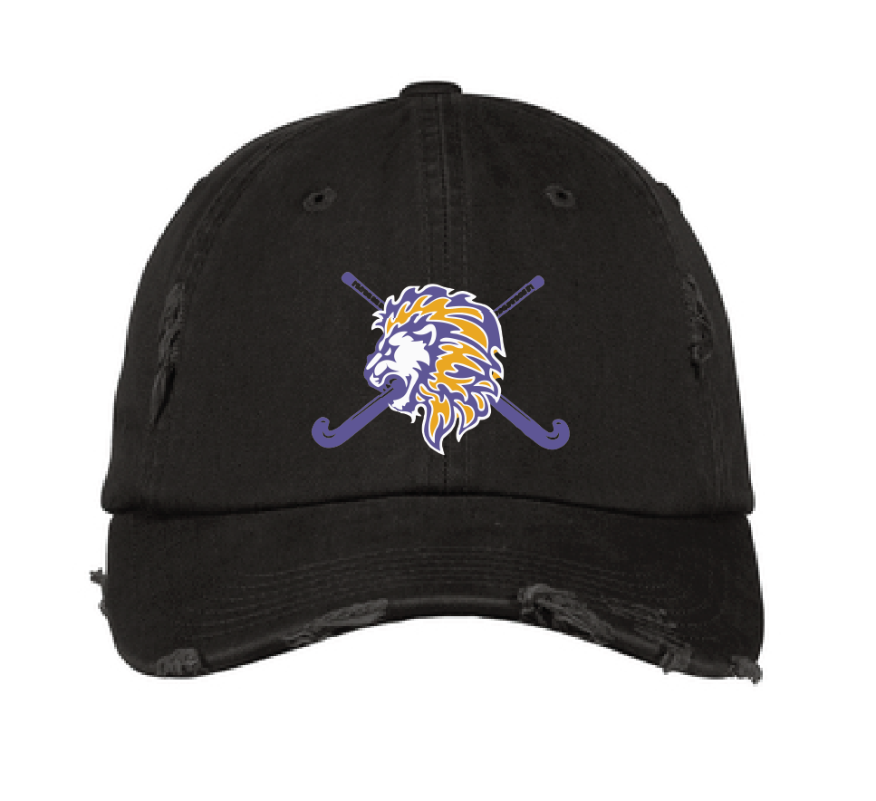 Distressed Trucker Hat / Black / Tallwood High School Field Hockey