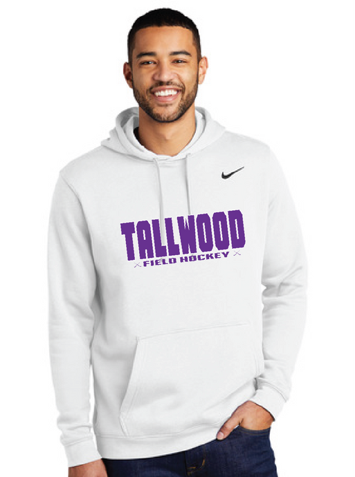 Nike Club Fleece Pullover Hoodie / White / Tallwood High School Field Hockey