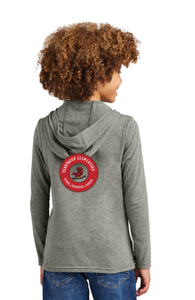 Perfect Triblend Long Sleeve Hoodie (Youth) / Heather Grey / Trantwood Elementary