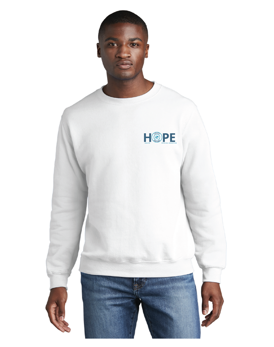 Core Fleece Crewneck Sweatshirt / White / VBCPS Health and PE