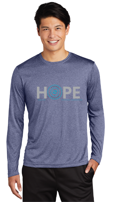 Long Sleeve Heather Contender Tee / Navy Heather / VBCPS Health and PE