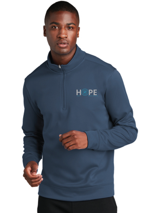Performance Fleece 1/4-Zip Pullover Sweatshirt / Navy / VBCPS Health and PE