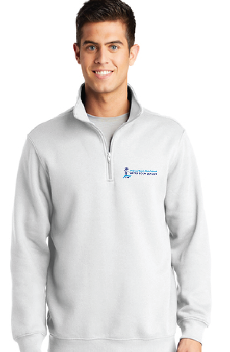 1/4-Zip Sweatshirt / White / Virginia Beach High School Water Polo League