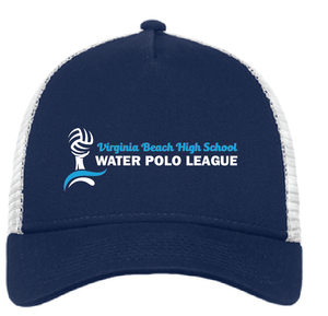 Snapback Trucker Cap / Deep Navy/ White / Virginia Beach High School Water Polo League