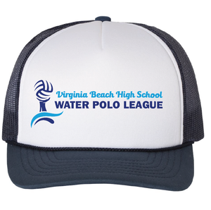 Foam Trucker Cap / White/Navy / Virginia Beach High School Water Polo League