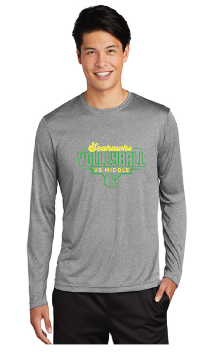 Long Sleeve Heather Contender Tee / Graphite / Virginia Beach Middle School Volleyball