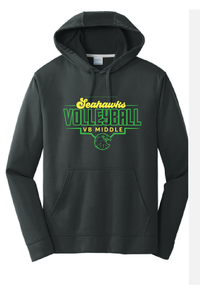 Performance Fleece Hooded Sweatshirt / Black / Virginia Beach Middle School Volleyball