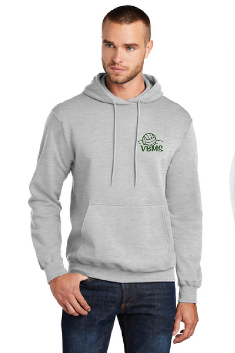 Fleece Pullover Hooded Sweatshirt / Ash / Virginia Beach Middle School Volleyball