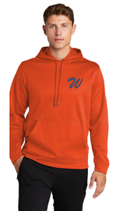 Fleece Hooded Pullover (Youth & Adult) / Orange / Wahoos Baseball