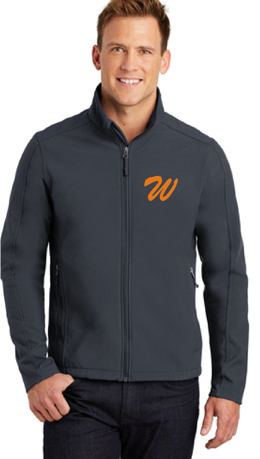 Core Soft Shell Jacket / Grey  / Wahoos Baseball