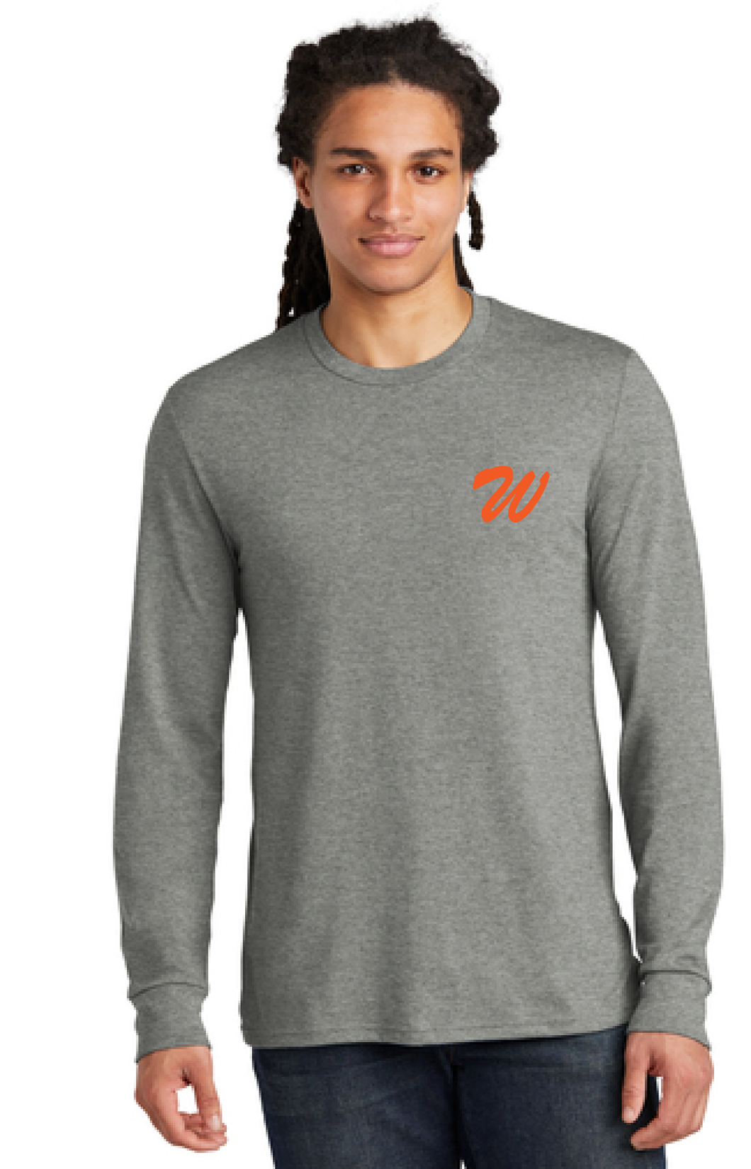 Perfect Tri Long Sleeve Tee (Youth & Adult) / Grey Frost / Wahoos Baseball