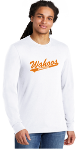 Perfect Tri Long Sleeve Tee (Youth & Adult) / White / Wahoos Baseball