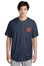 Diamond Era Full-Button Jersey / Navy / Wahoos Baseball