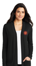 Ladies Concept Long Pocket Cardigan / Black / Walnut Grove Elementary School Staff