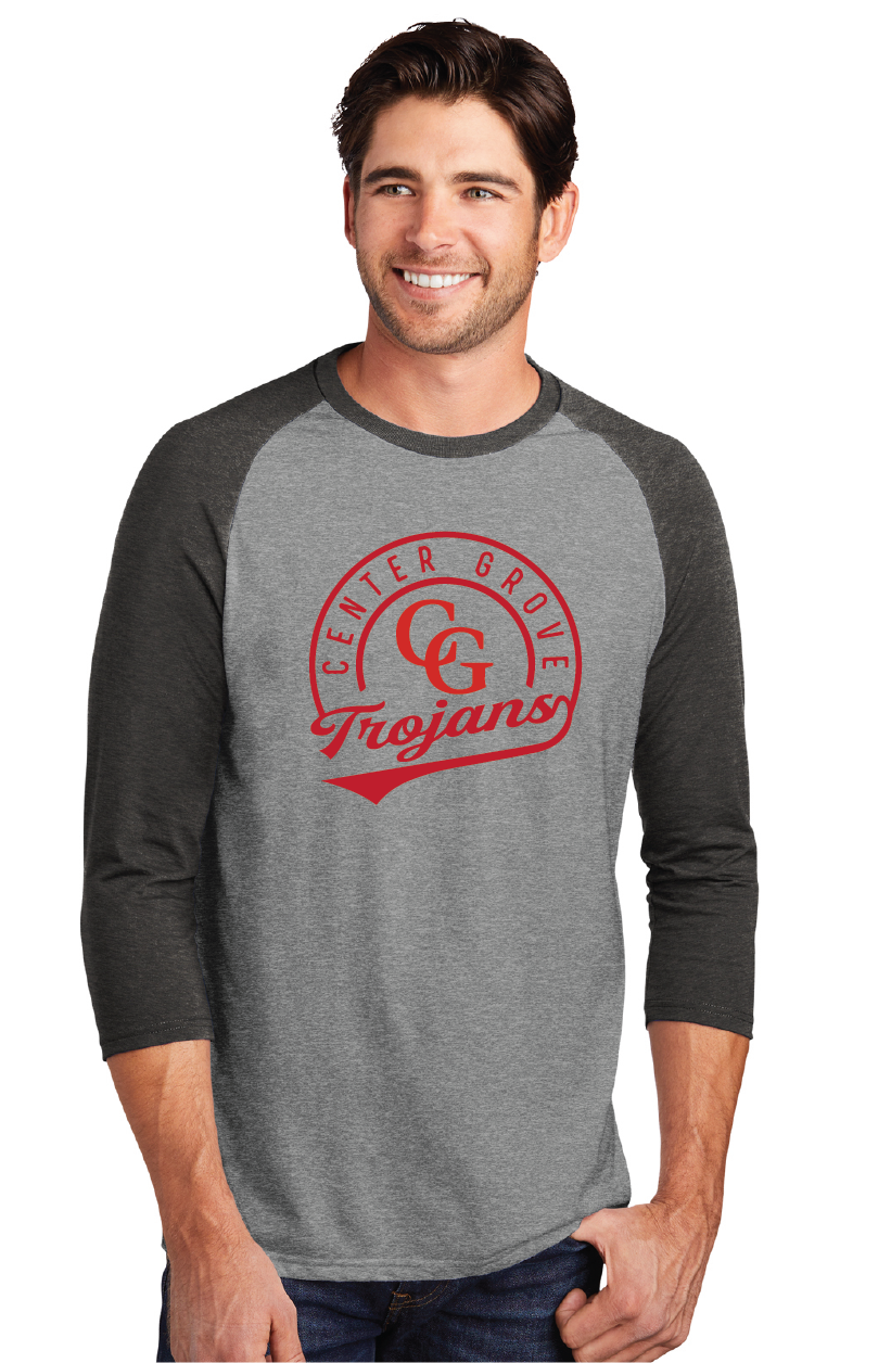 Perfect Tri 3/4-Sleeve Raglan / Grey Black / Walnut Grove Elementary School Staff