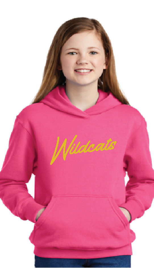 Fleece Pullover Hooded Sweatshirt (Youth & Adult) / Pink / Walnut Grove Elementary School