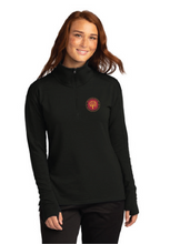 Ladies Flex Fleece 1/4-Zip / Black / Walnut Grove Elementary School Staff