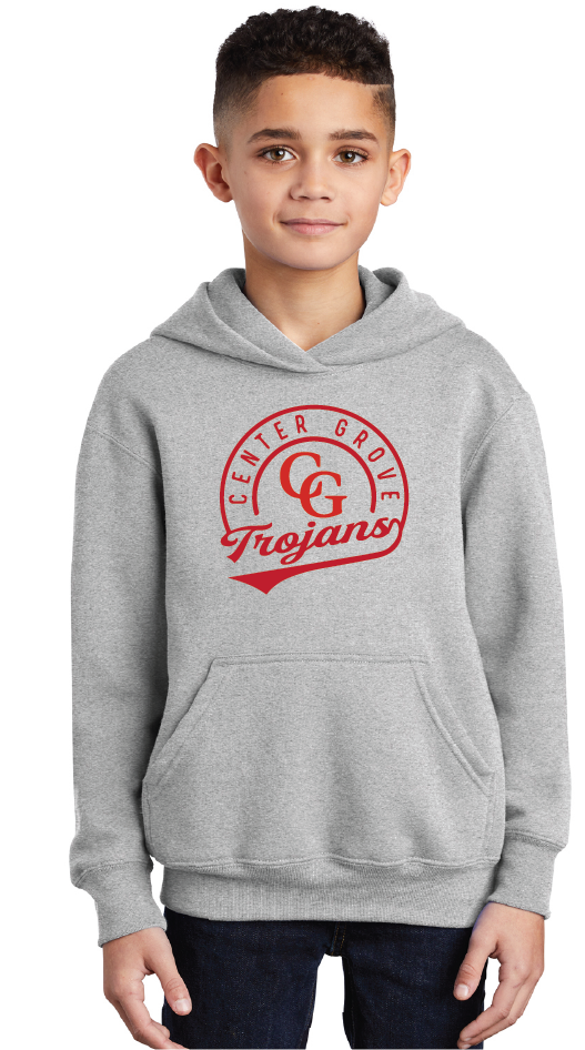 Fleece Pullover Hooded Sweatshirt (Youth & Adult) / Athletic Heather / Walnut Grove Elementary School