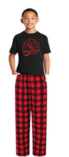 YOUTH Cotton Tee and Youth Flannel Pants / Black/Red and Black Buffalo / Walnut Grove Elementary School