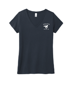 Women’s Softstyle Triblend V-Neck Tee / Navy / Wings of Hope