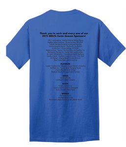 Softstyle Crew T-Shirt (Youth & Adult) / Royal / Alanton Baycliff Bolts Swim Team