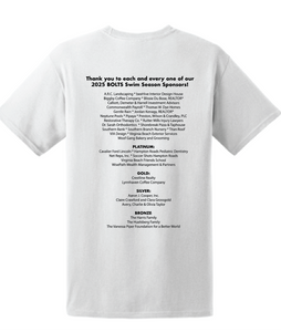 Softstyle Crew T-Shirt (Youth & Adult) / White / Alanton Bolts Swim Team