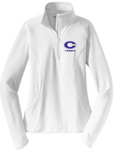 Ladies Sport-Wick Stretch 1/2-Zip Pullover / White / Norfolk Christian School Tennis