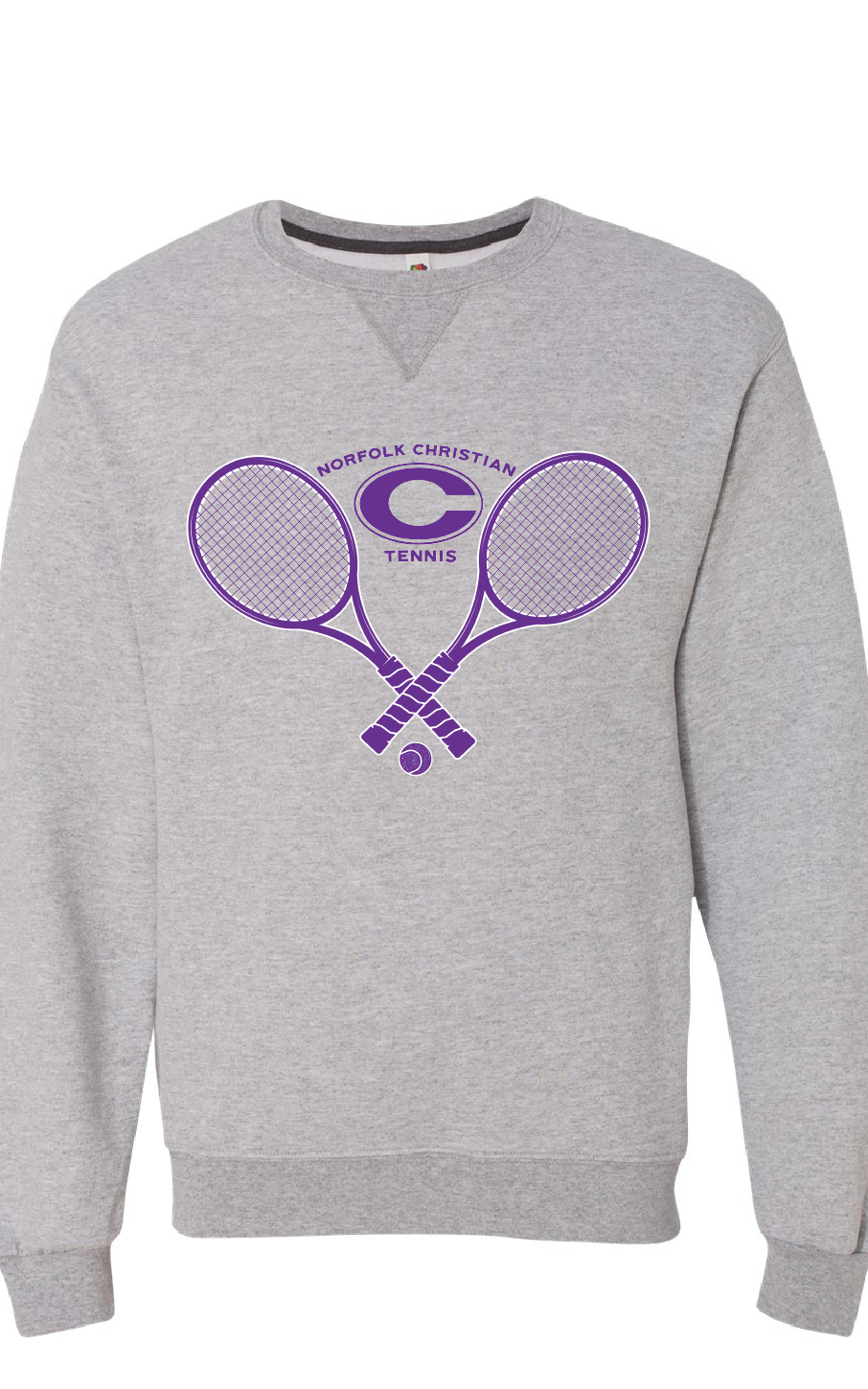 Sofspun Crewneck Sweatshirt / Athletic Heather / Norfolk Christian School Tennis