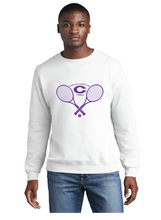 Core Fleece Crewneck Sweatshirt / White / Norfolk Christian School Tennis