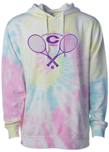 Midweight Tie-Dyed Hooded Sweatshirt / Tie Dye Sunset Swirl / Norfolk Christian Tennis