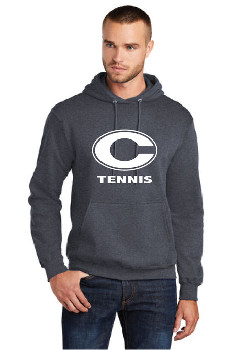 Core Fleece Pullover Hooded Sweatshirt / Heather Navy / Norfolk Christian School Tennis