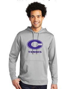 Performance Fleece Pullover Hooded Sweatshirt / Silver / Norfolk Christian School Tennis