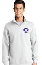 1/4-Zip Sweatshirt / White / Norfolk Christian School Tennis