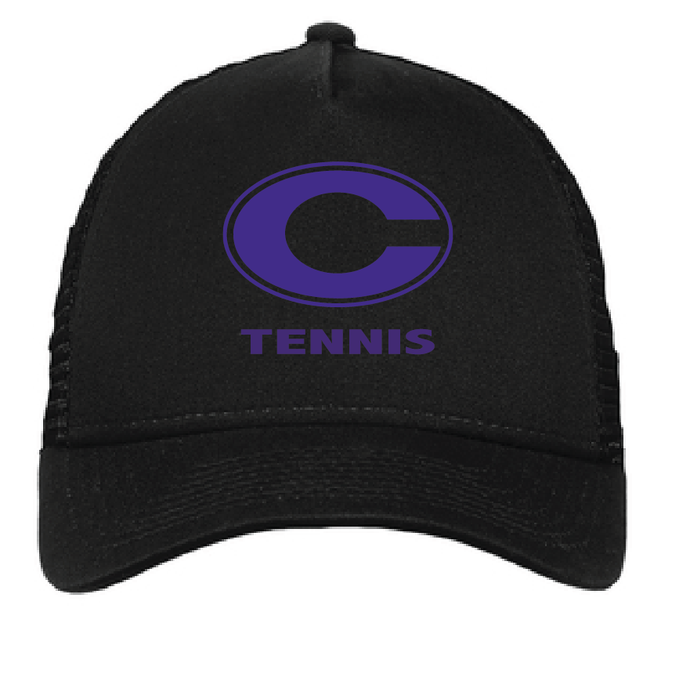 Snapback Trucker Cap / Black / Norfolk Christian School Tennis