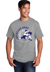Core Cotton Tee / Athletic Heather / Princess Anne Middle School Wrestling
