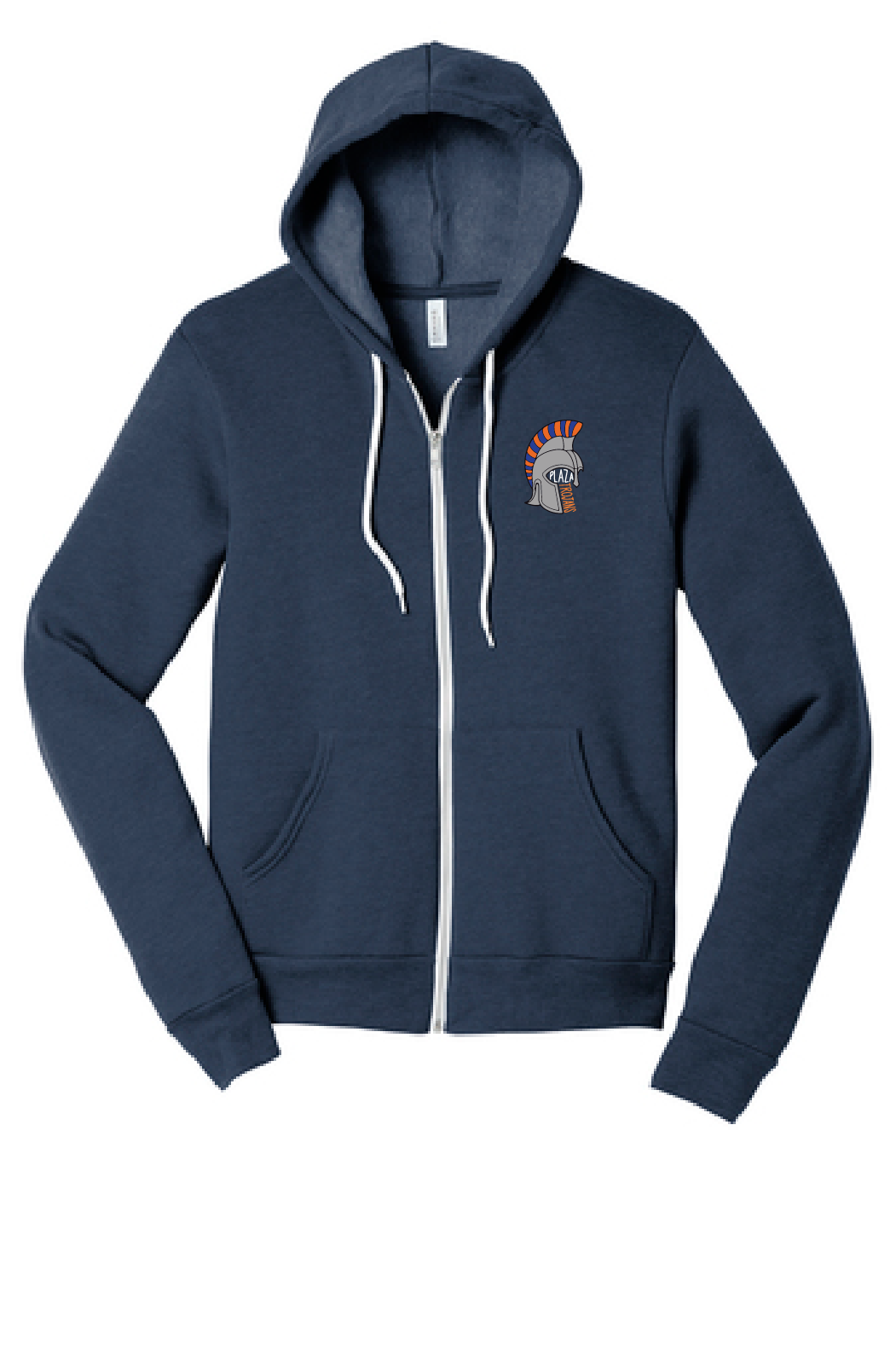 Unisex Sponge Fleece Full-Zip Hoodie / Navy / Plaza Middle School Staff