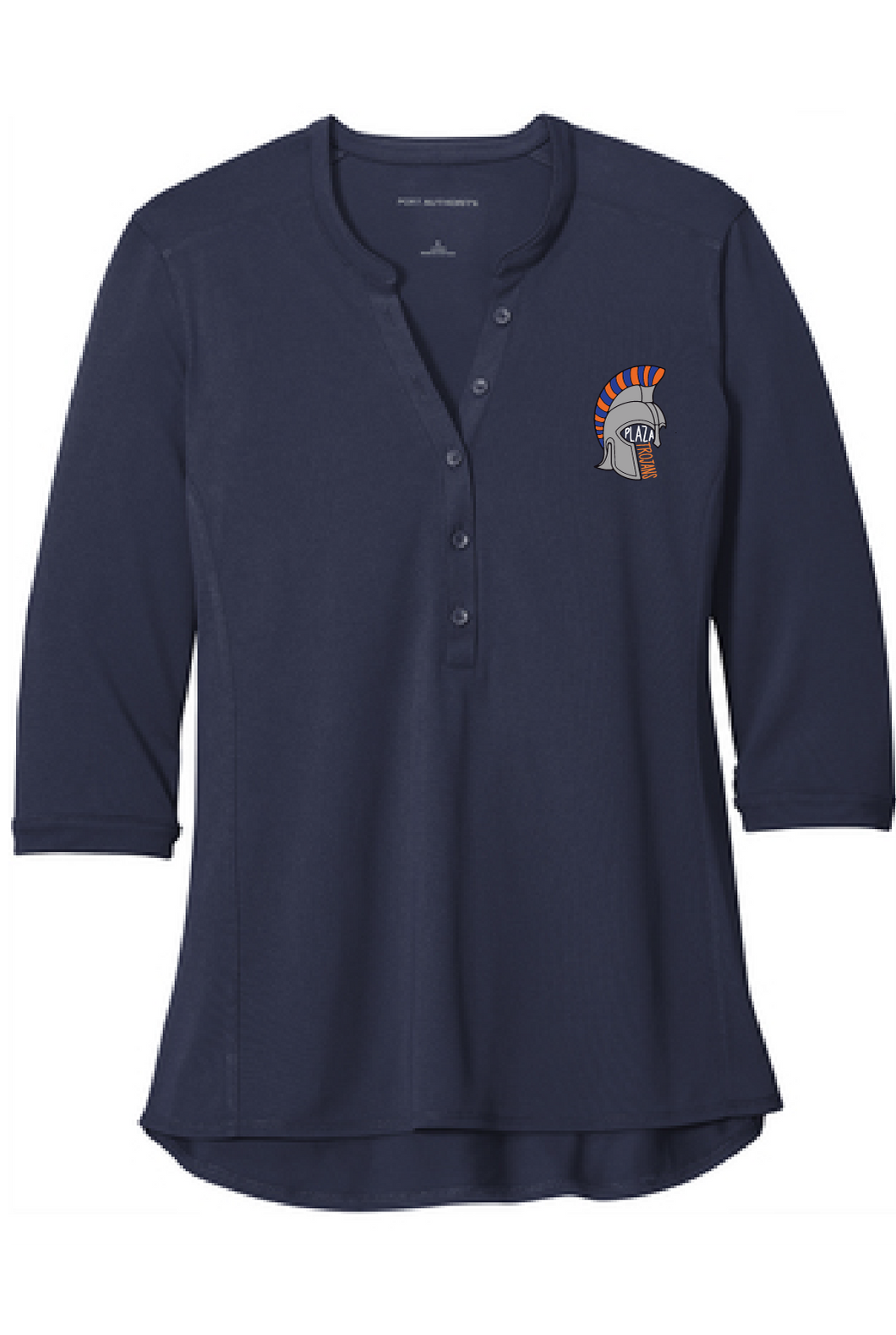 Ladies UV Choice Pique Henley / Navy / Plaza Middle School Staff