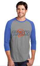 Perfect Tri 3/4-Sleeve Raglan / Royal Frost / Plaza Middle School Staff