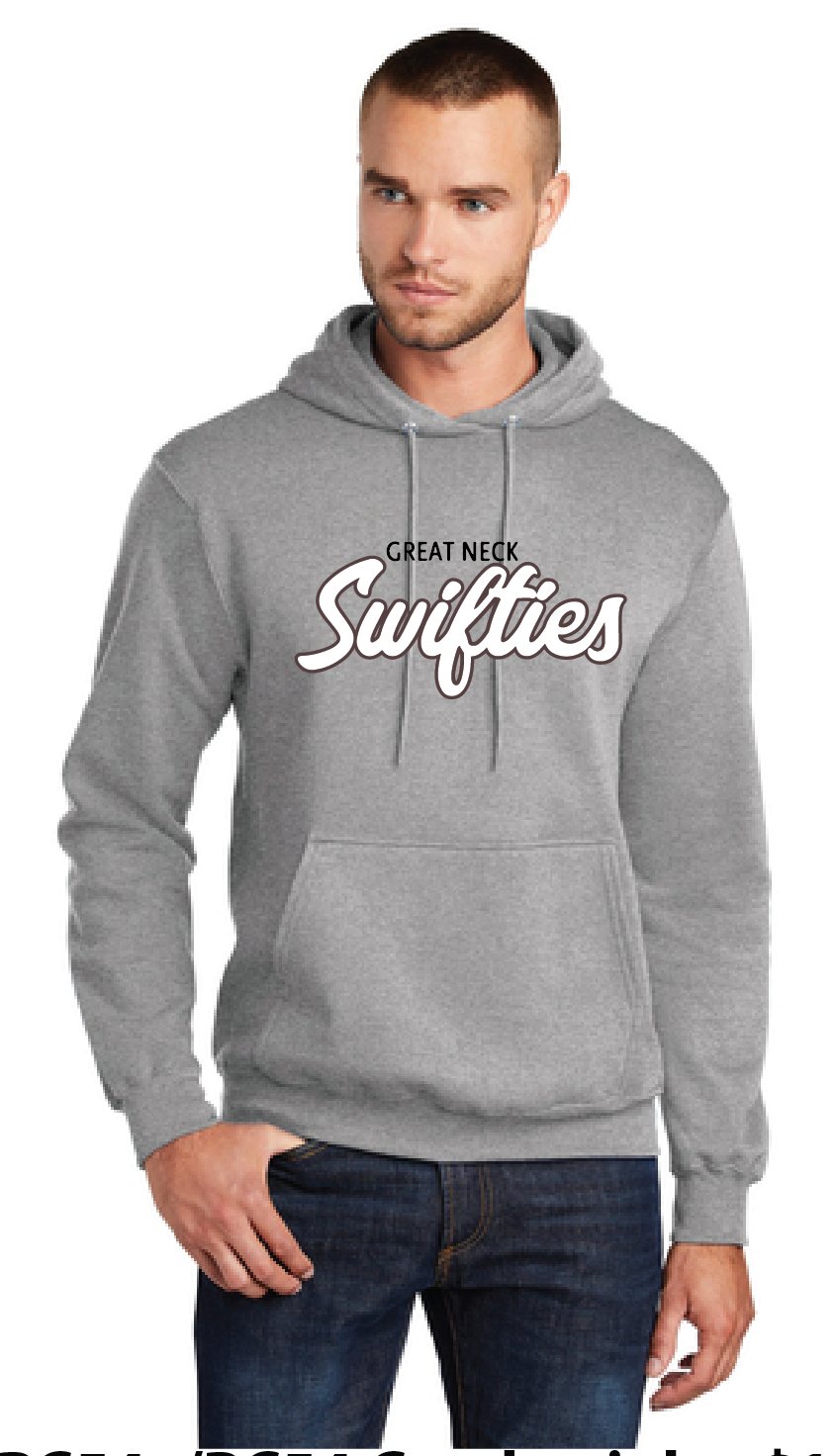 Fleece Pullover Hooded Sweatshirt / Athletic Heather / Great Neck Swifties