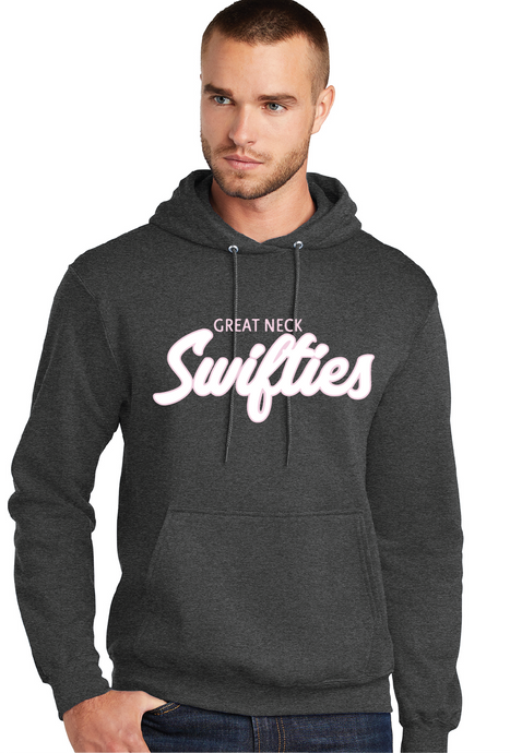Fleece Pullover Hooded Sweatshirt / Dark Heather Grey / Great Neck Swifties