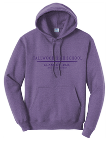Fleece Pullover Hooded Sweatshirt / Heather Purple / Tallwood High School Class of 2026