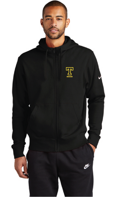 Nike Club Fleece Full-Zip Hoodie / Black / Tallwood High School Boys Soccer