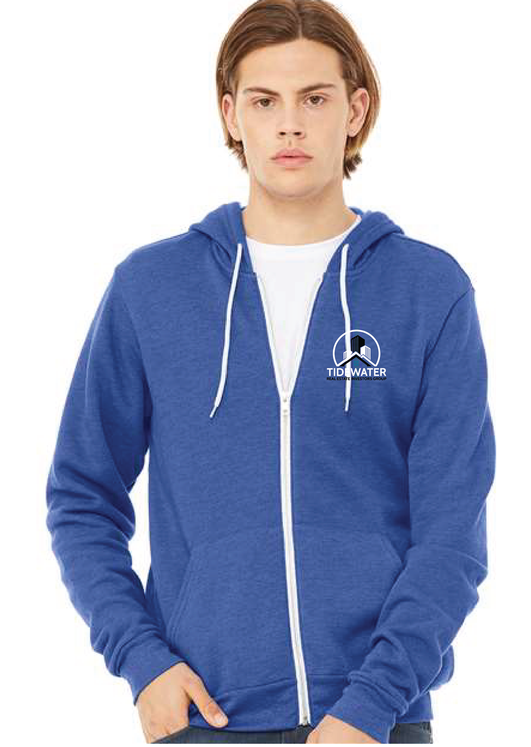 Unisex Sponge Fleece Full-Zip Hoodie / Royal / Tidewater Real Estate Investment Group