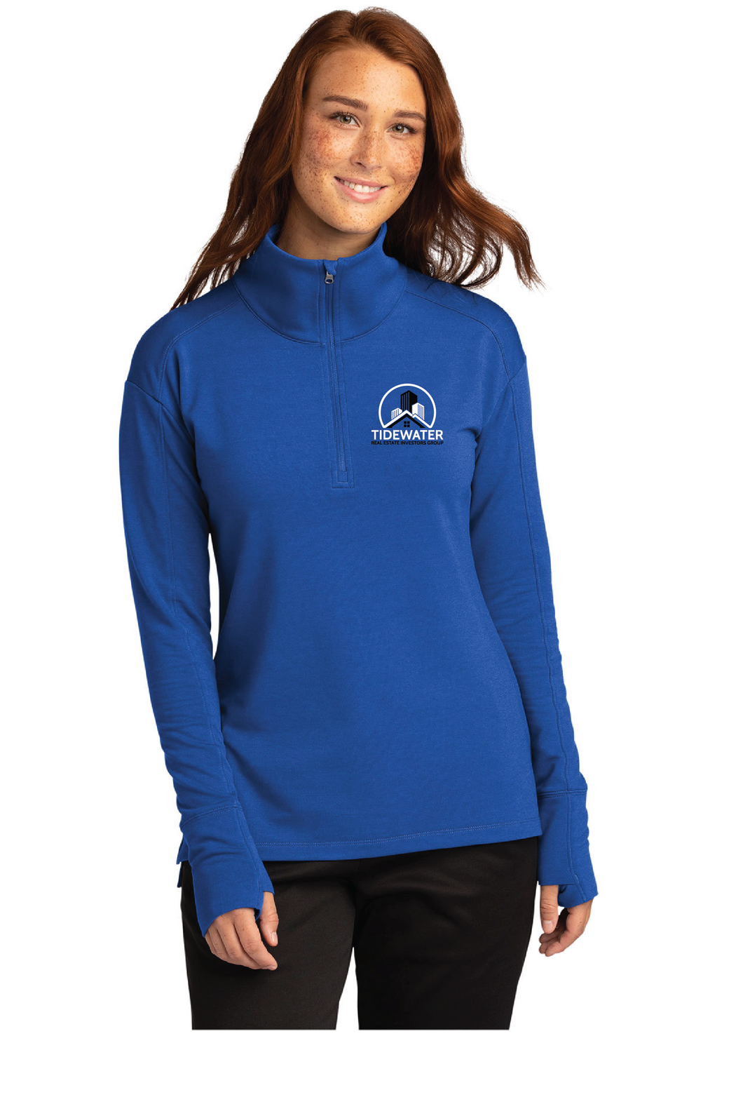 Ladies Flex Fleece 1/4-Zip / Royal / Tidewater Real Estate Investment Group